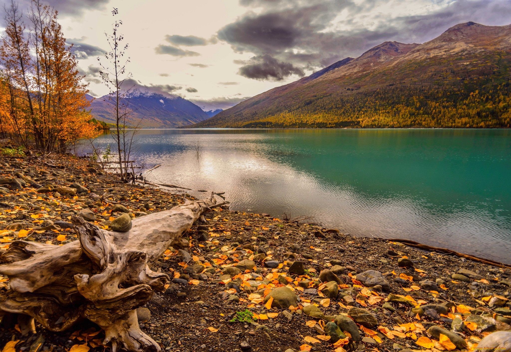 , , , clouds, sky, mountains, nature, , , , , , , walk, colors, fall, autumn, water, forest, park, trees, leaves, colorful, , , , , river